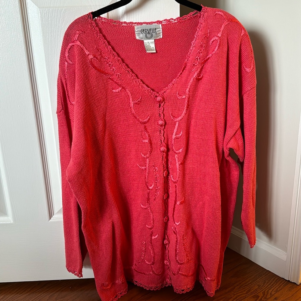 Pink knit sweater